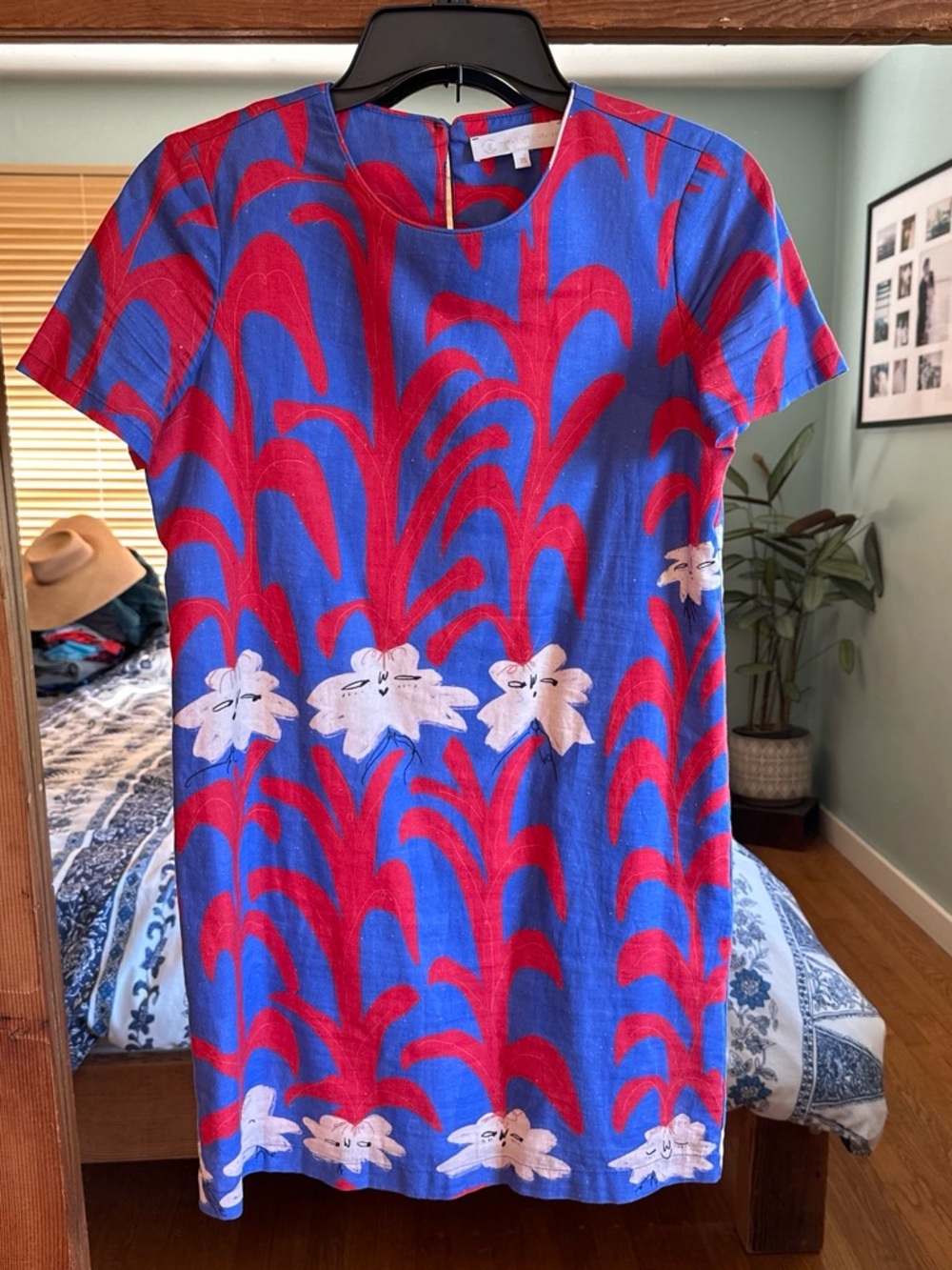 Blue & Red Floral Dress by Corey Lynn Calter